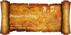 Magyar Ditta névjegykártya