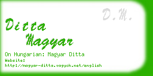 ditta magyar business card